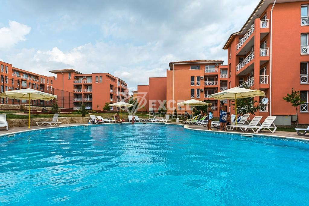 Stylish studio with balcony- Sunny Day 6, 3 km from Sunny Beach resort